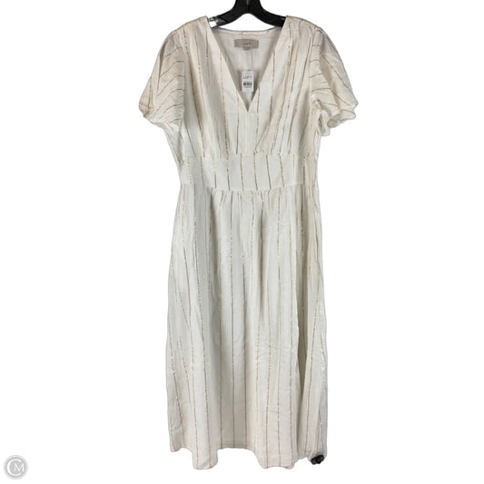 Dress Party Long By Loft In Cream, Size: L