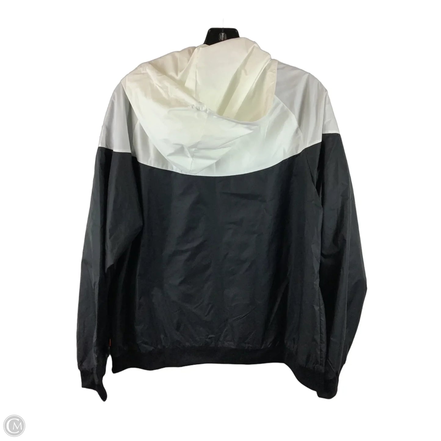 Jacket Windbreaker By Nike Apparel In Black & White, Size: Xl