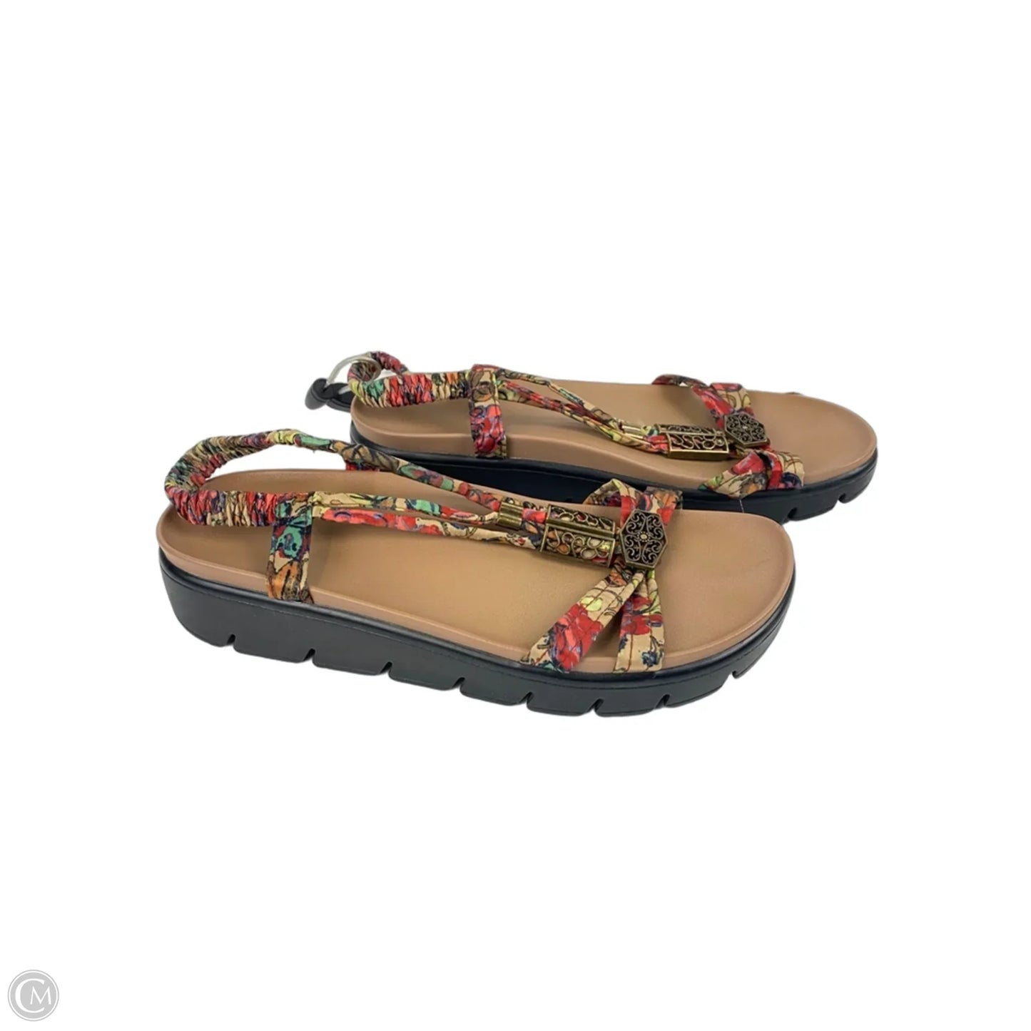 Sandals Heels Kitten By Alegria In Tan, Size: 9.5