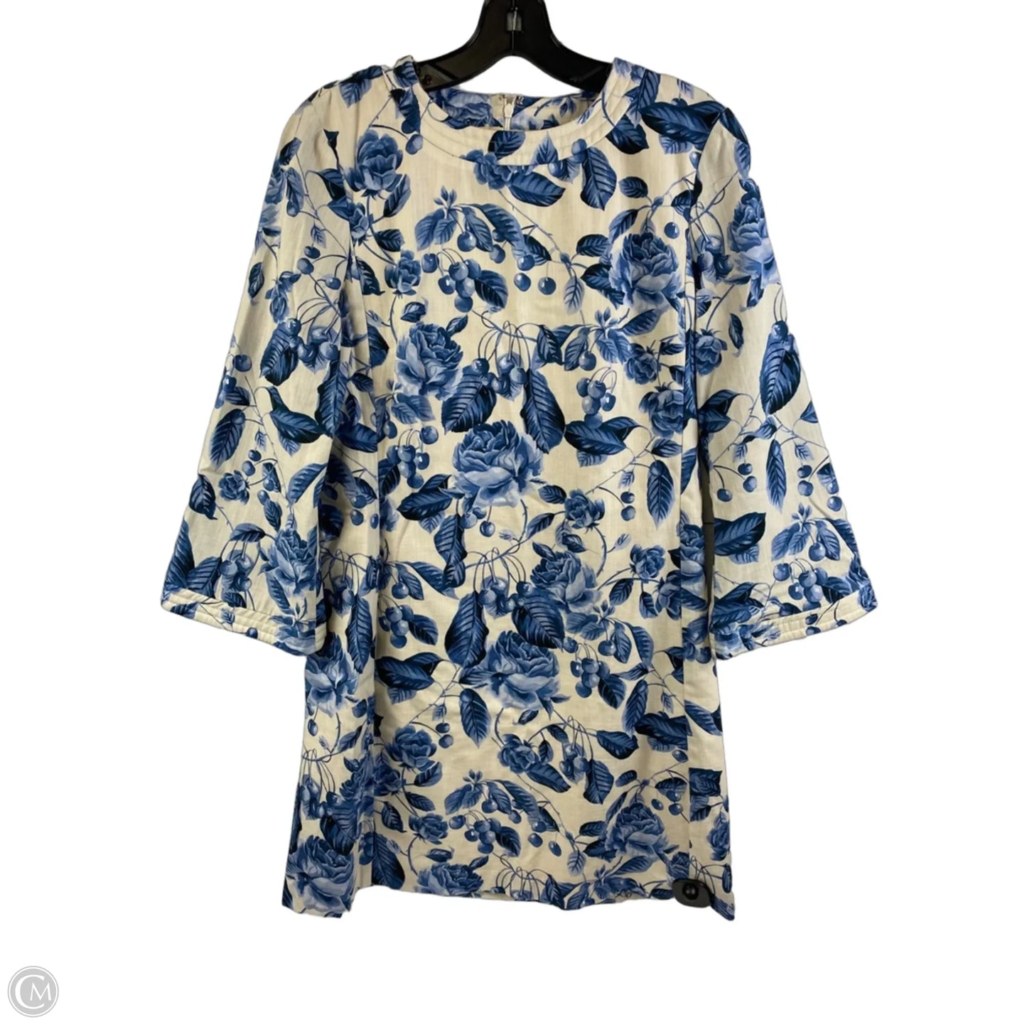Dress Casual Short By Cmc In Blue & Cream, Size: M