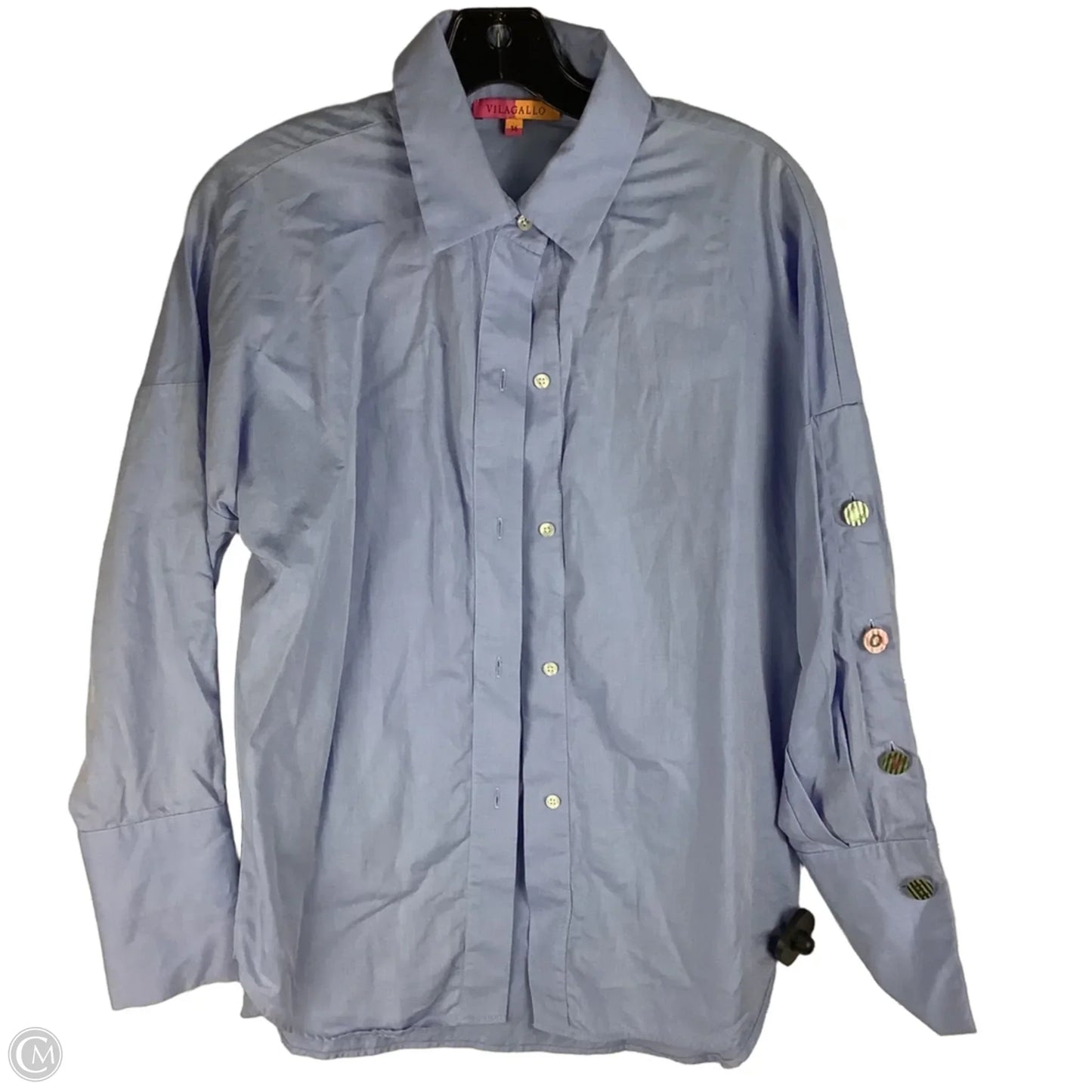Top Long Sleeve By Vilagallo In Blue Size 36- estimated large