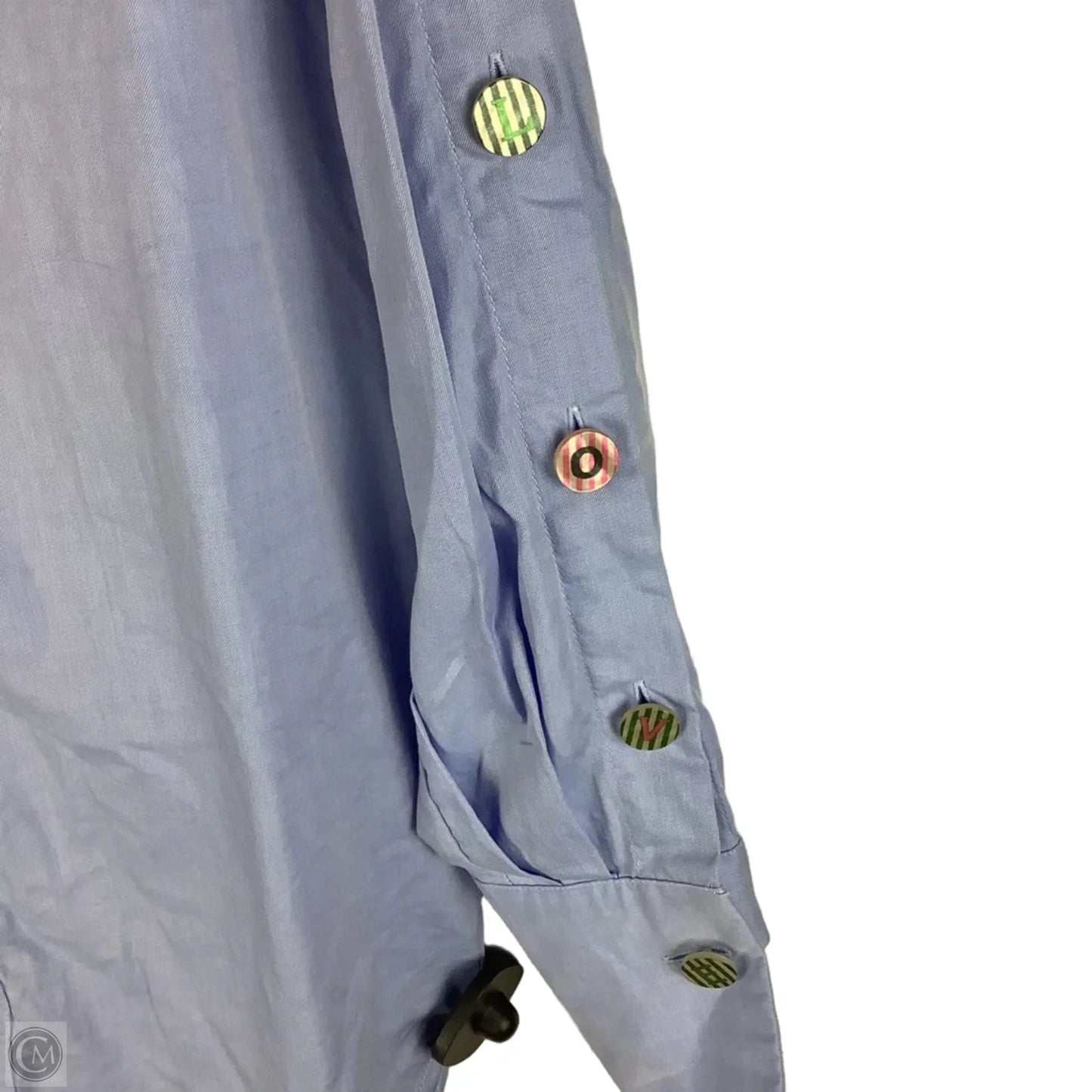 Top Long Sleeve By Vilagallo In Blue Size 36- estimated large