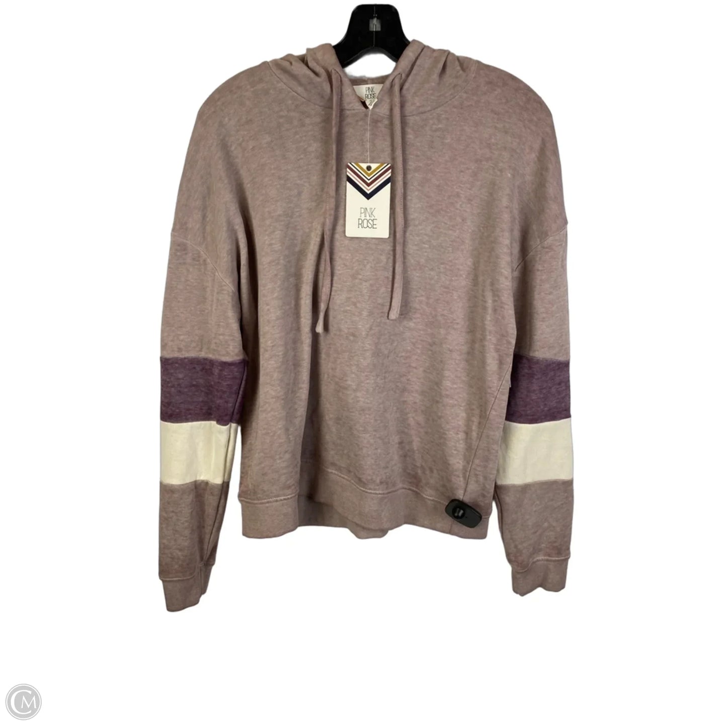 Sweatshirt Hoodie By Pink Rose In Tan, Size: M