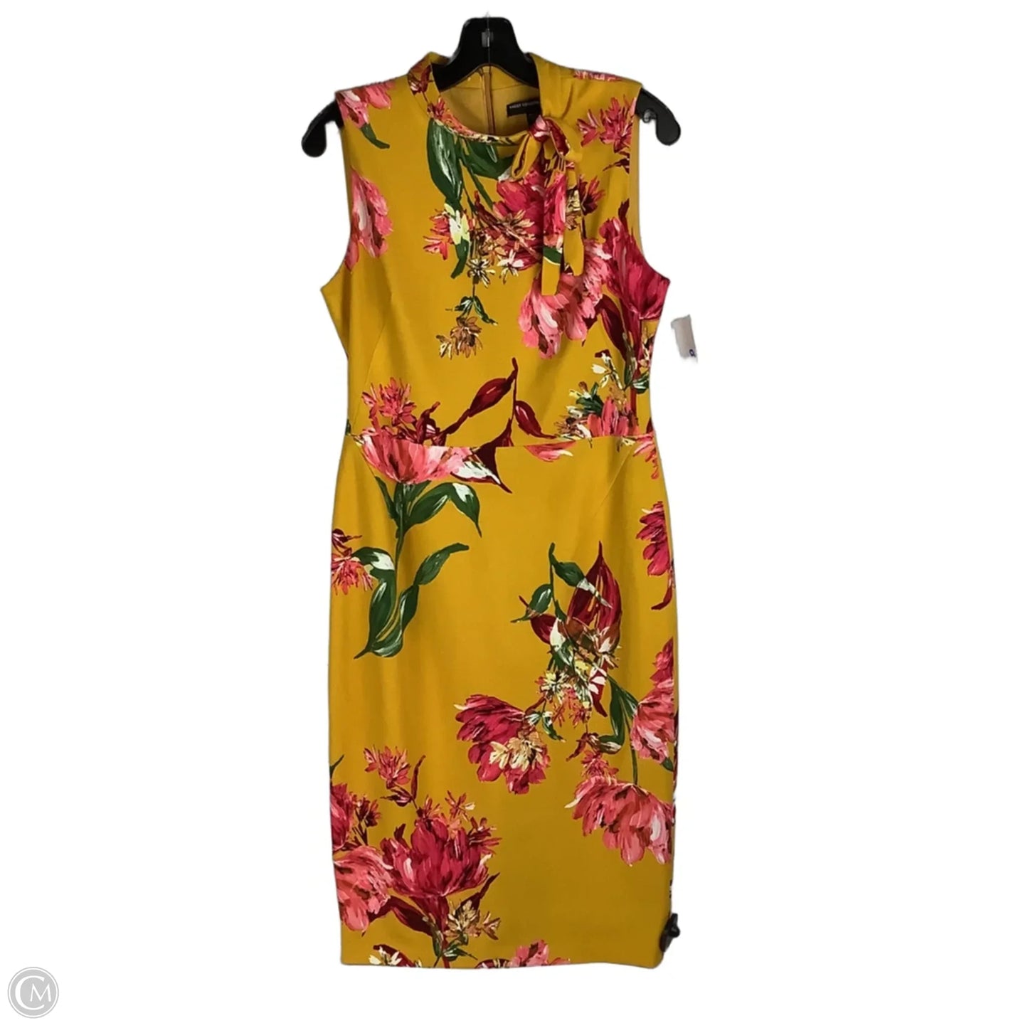 Dress Work By Maggy London In Yellow, Size: 8