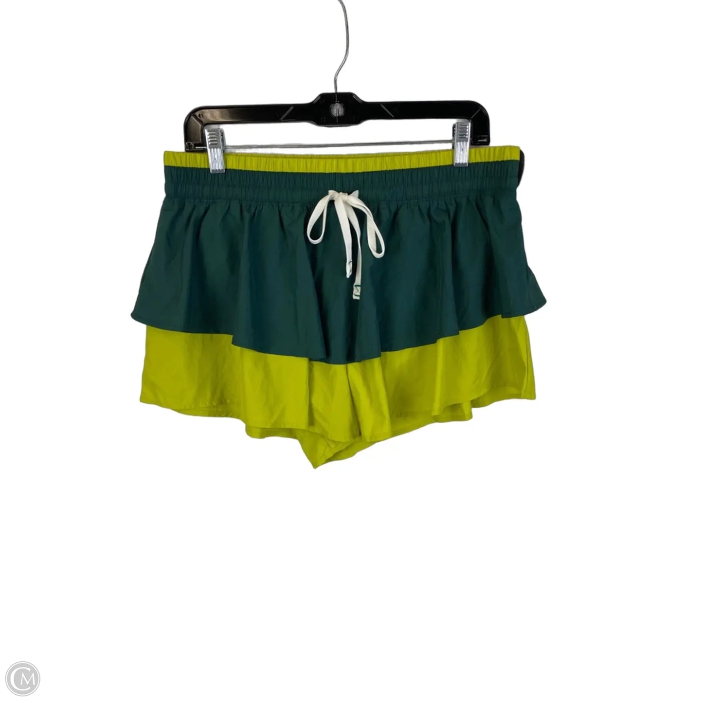 Athletic Shorts By Free People In Green & Yellow, Size: L