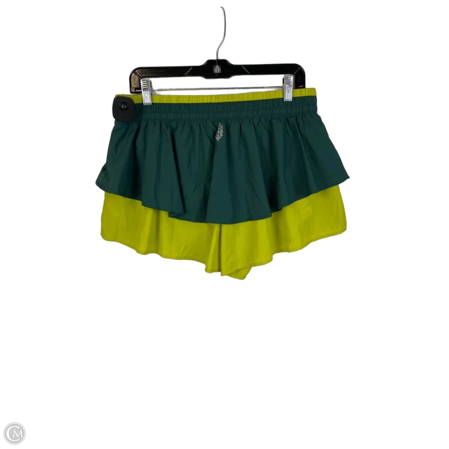 Athletic Shorts By Free People In Green & Yellow, Size: L