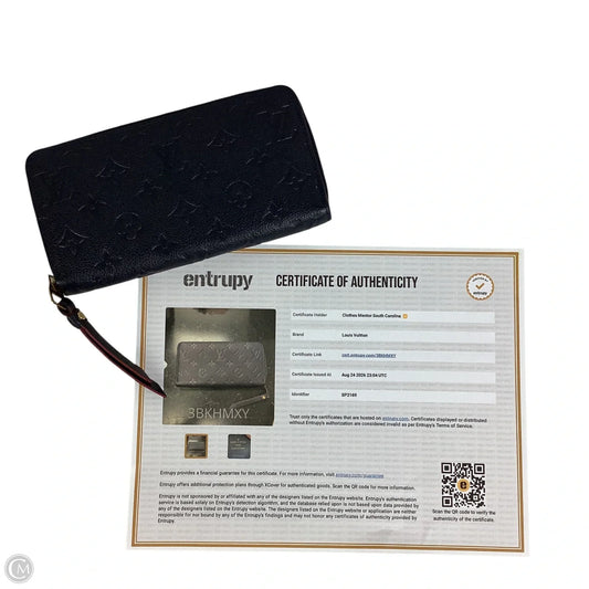 Wallet Luxury Designer By Louis Vuitton, Size: Medium (NAVY BLUE)