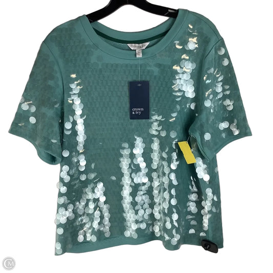 Top Short Sleeve By Crown And Ivy In Green, Size: L