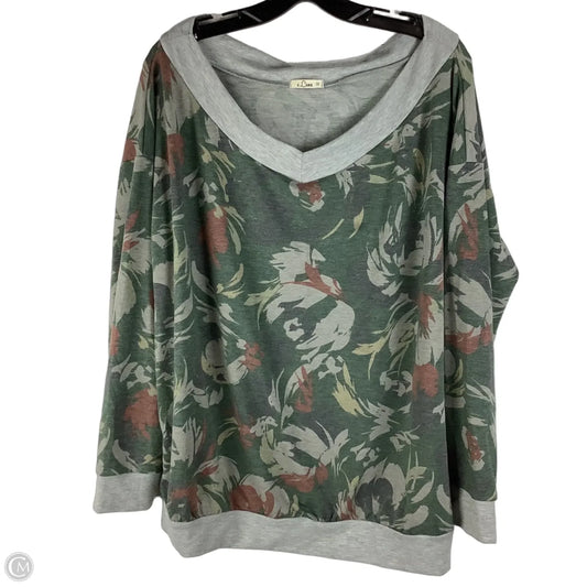 Top Long Sleeve By Clothes Mentor In Camouflage Print, Size: 1x