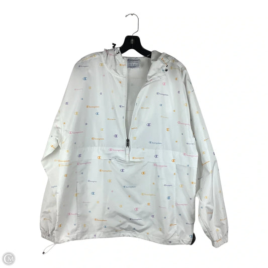 Jacket Windbreaker By Champion In White, Size: L