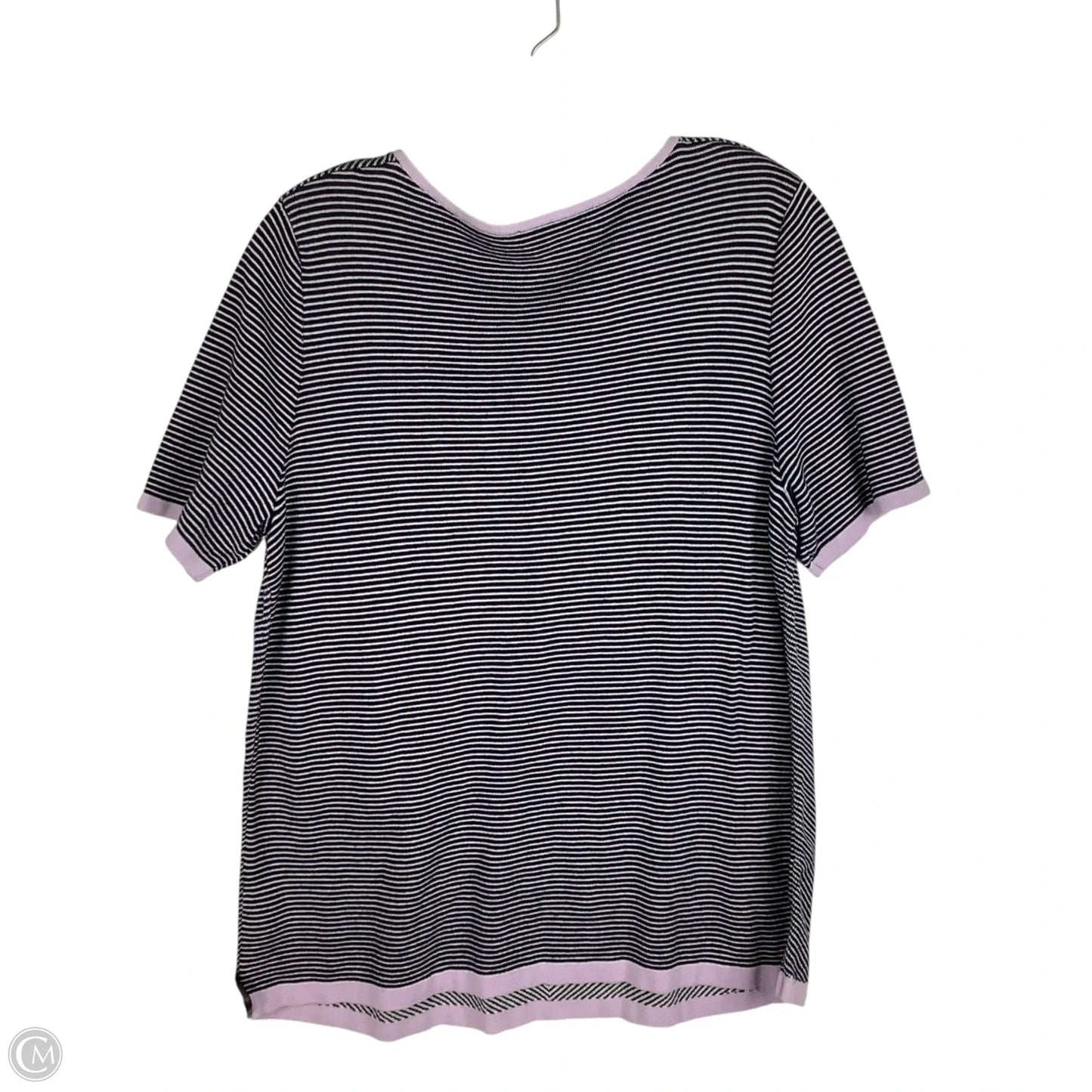 Top Short Sleeve By Talbots In Striped Pattern, Size: 1x