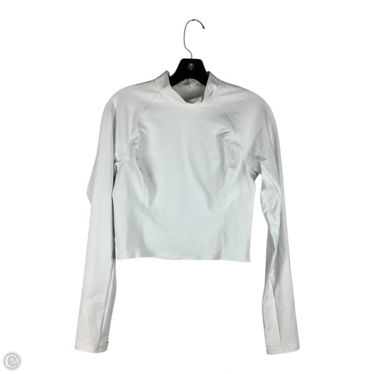Athletic Top Long Sleeve Collar By Athleta In White, Size: M