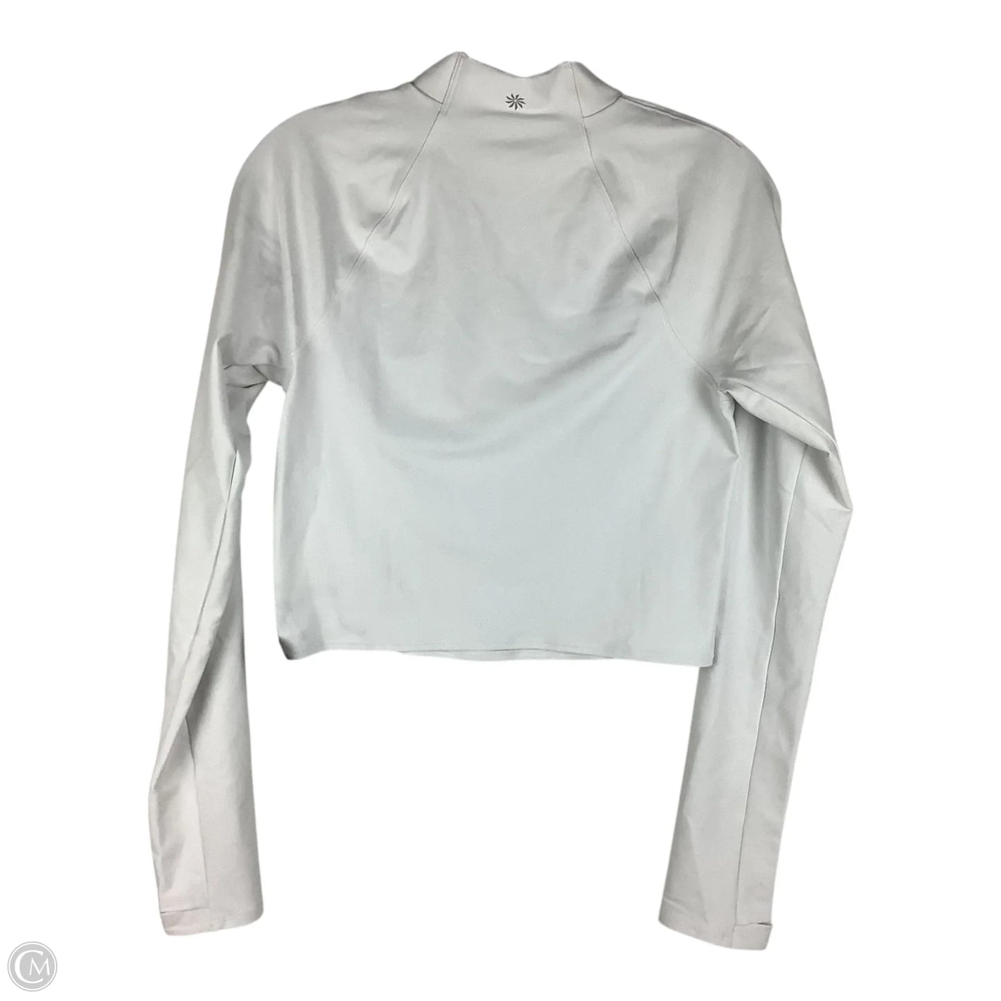 Athletic Top Long Sleeve Collar By Athleta In White, Size: M