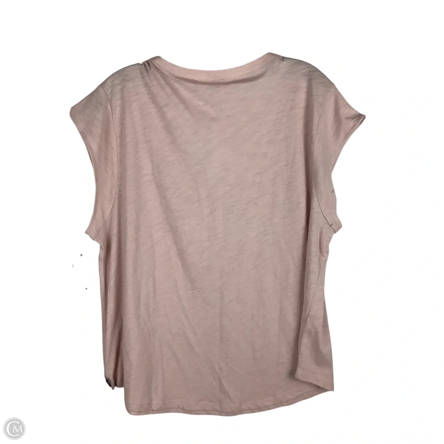 Top Short Sleeve By Loft In Pink, Size: Xl