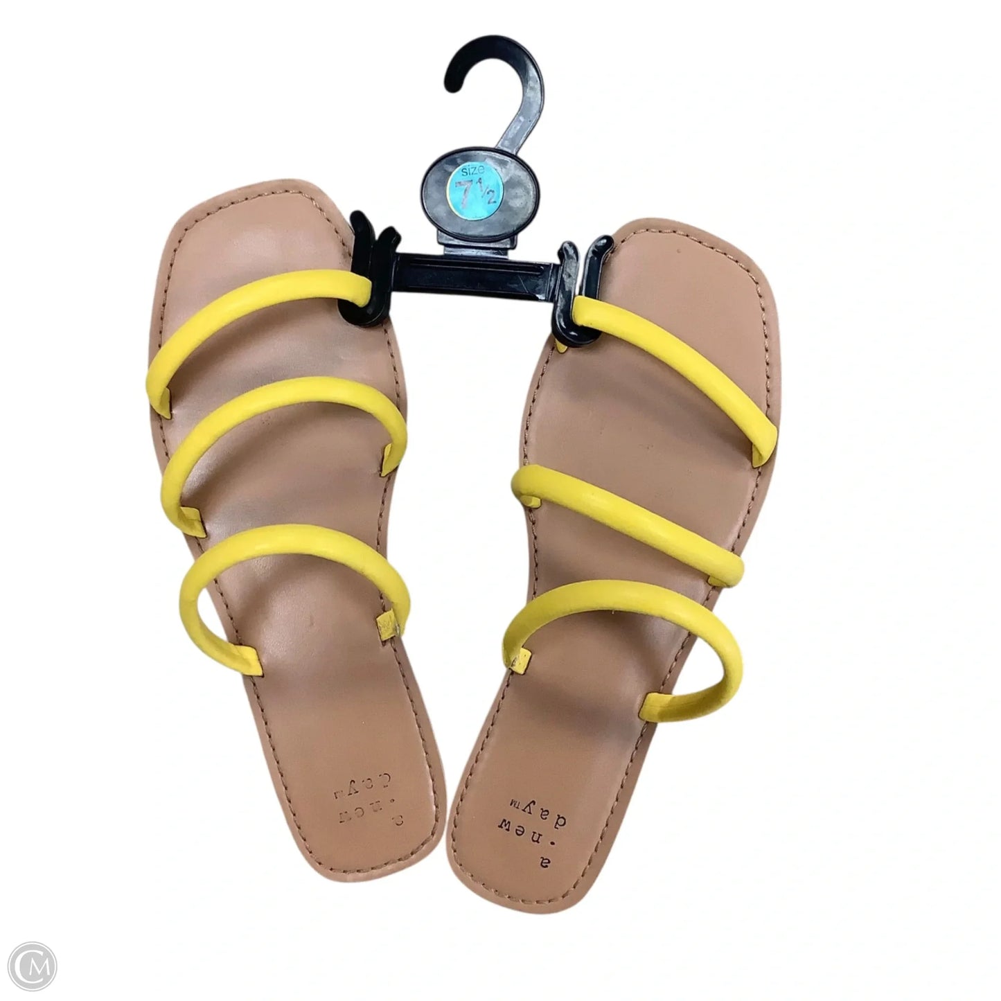 Sandals Flats By A New Day In Yellow, Size: 7.5