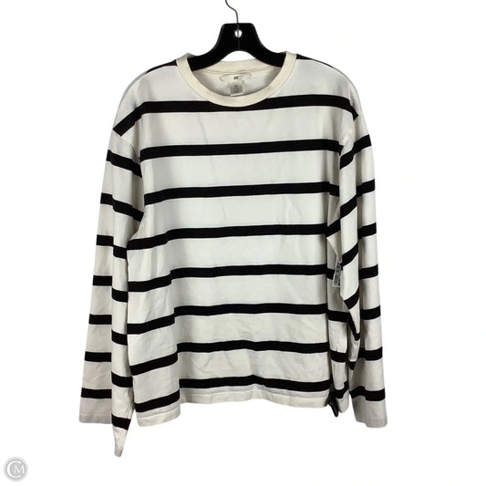 Top Long Sleeve By H&m In Striped Pattern, Size: M