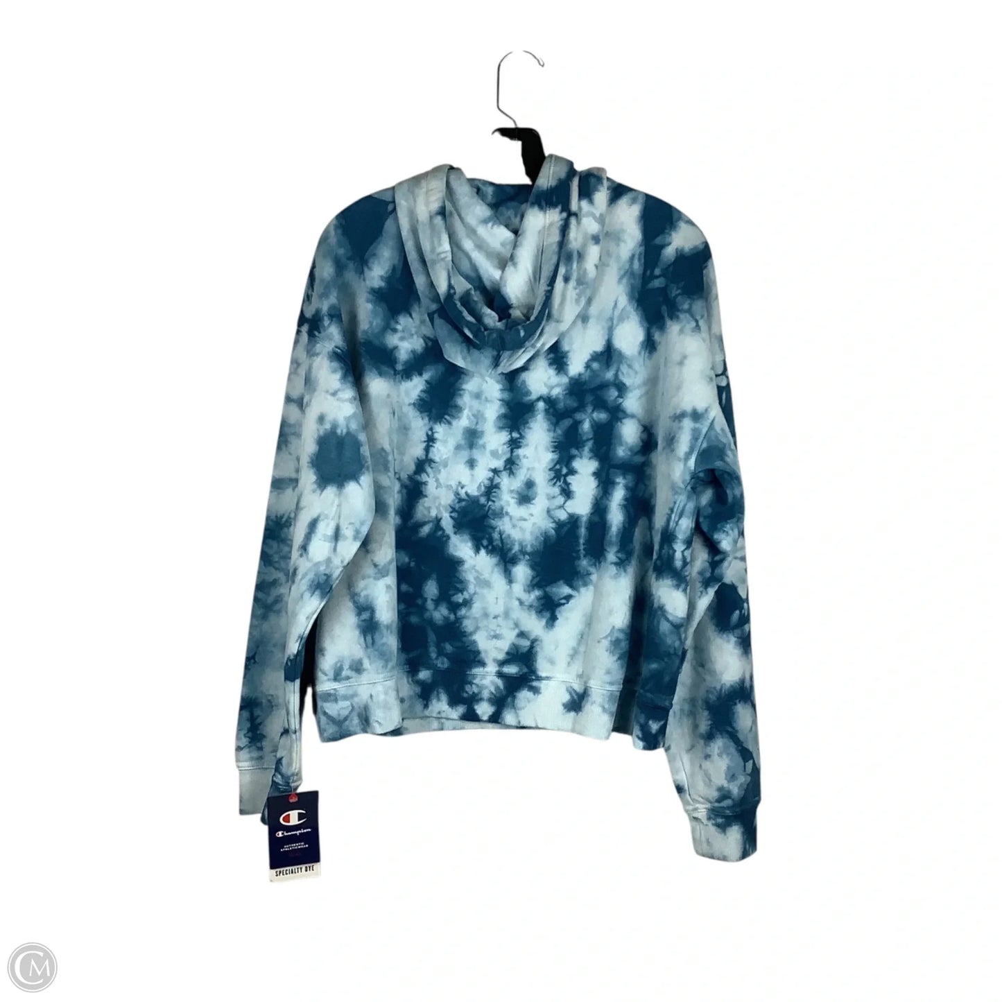 Sweatshirt Hoodie By Champion In Tie Dye Print, Size: M