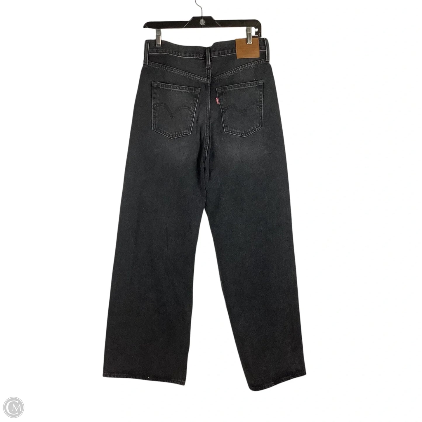 Jeans Straight By Levis In Black Denim, Size: 6 (28)