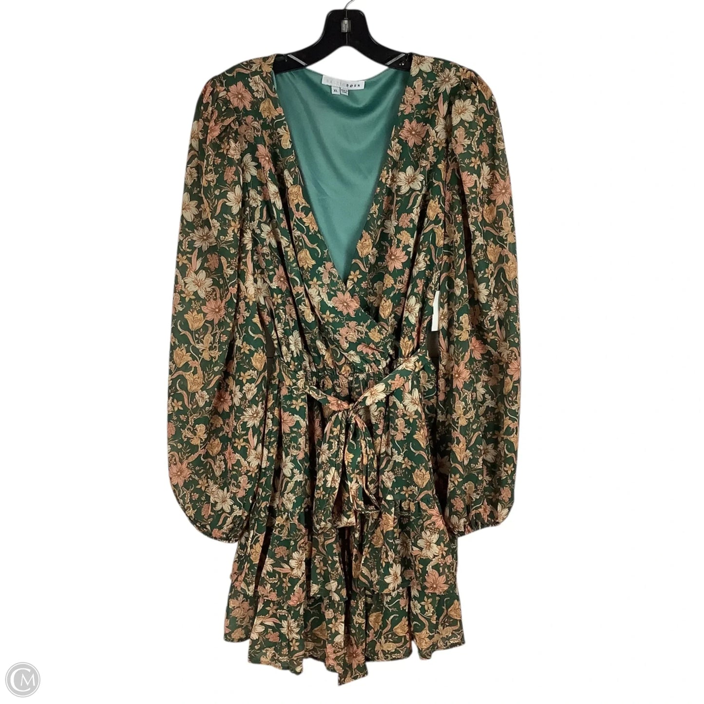 Dress Casual Midi By Cmc In Floral Print, Size: Xl