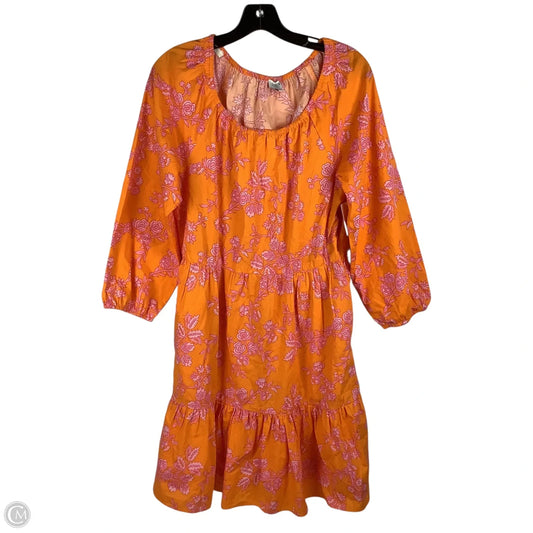 Dress Casual Midi By J. Crew In Orange, Size: 10