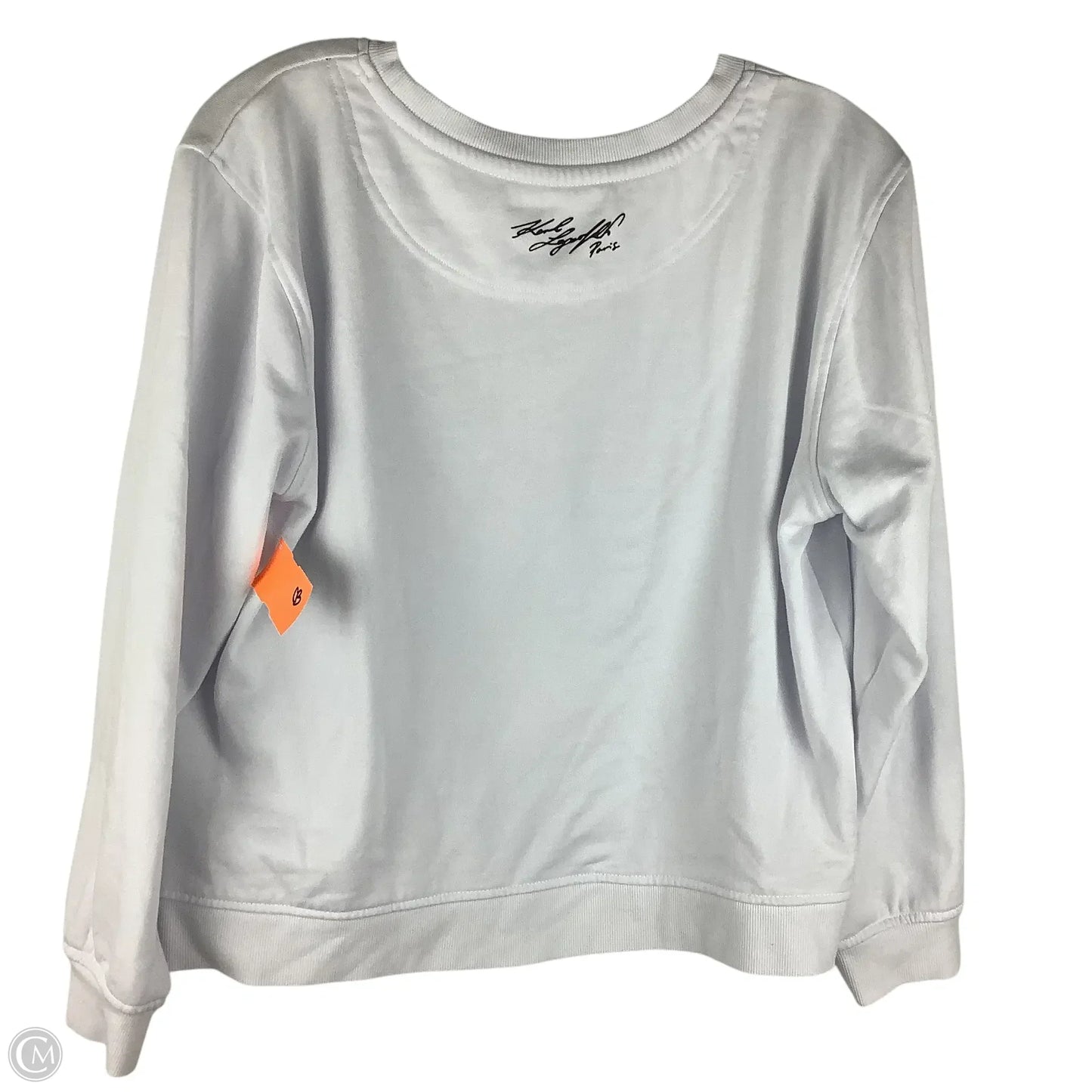 Sweatshirt Designer By Karl Lagerfeld In White, Size: L