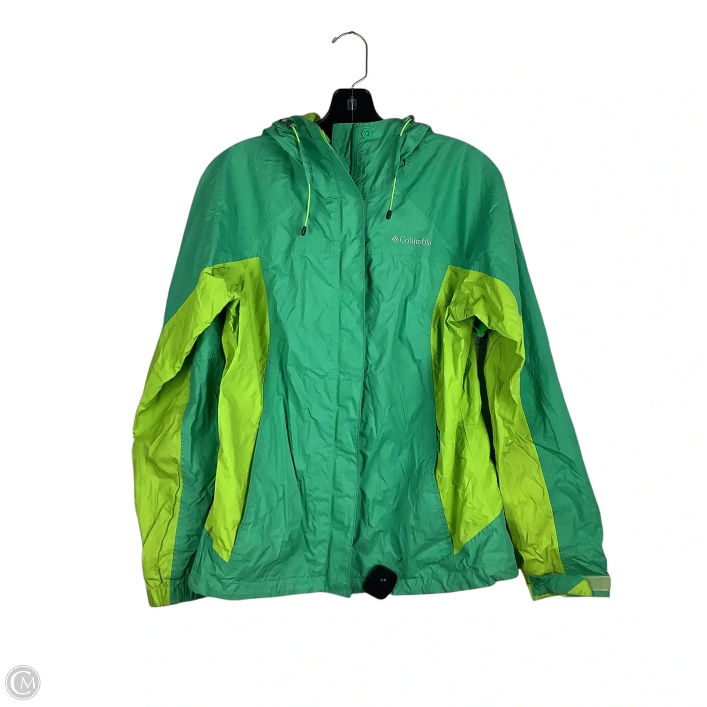 Jacket Windbreaker By Columbia In Green, Size: M