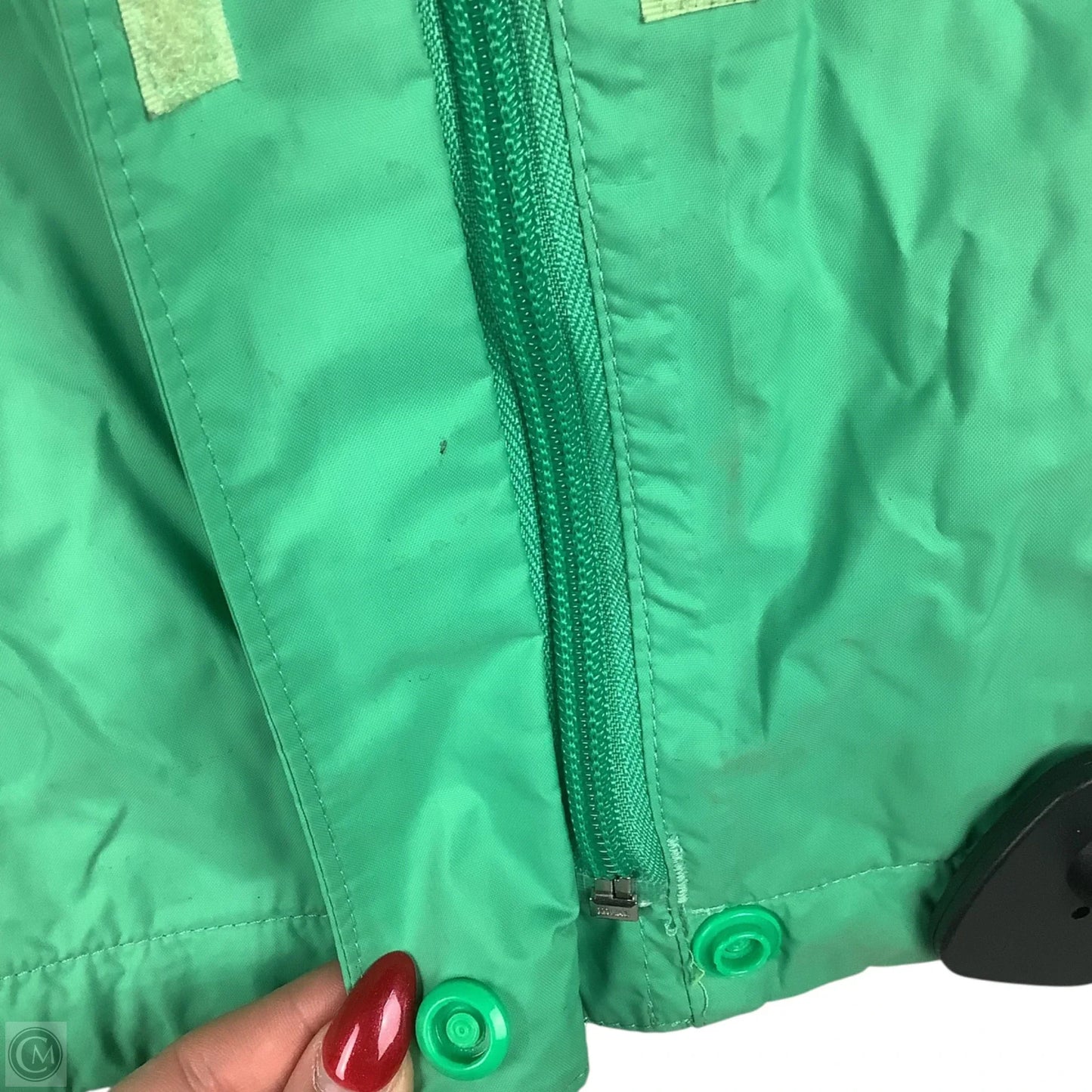 Jacket Windbreaker By Columbia In Green, Size: M