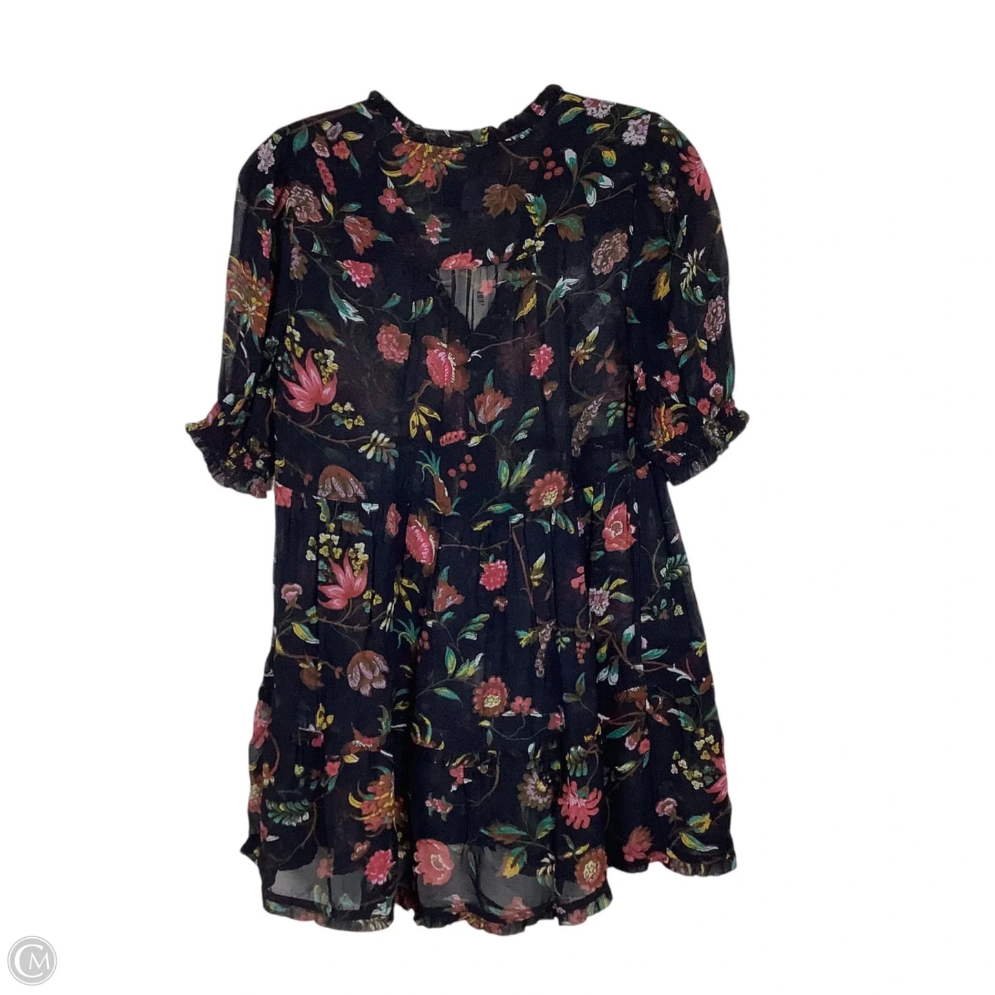 Top Short Sleeve By Anthropologie In Navy, Size: Xxs