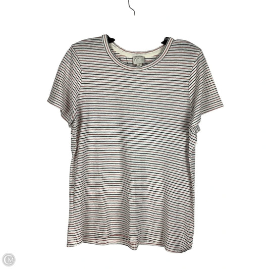 Top Short Sleeve By Anthropologie In Striped Pattern, Size: L