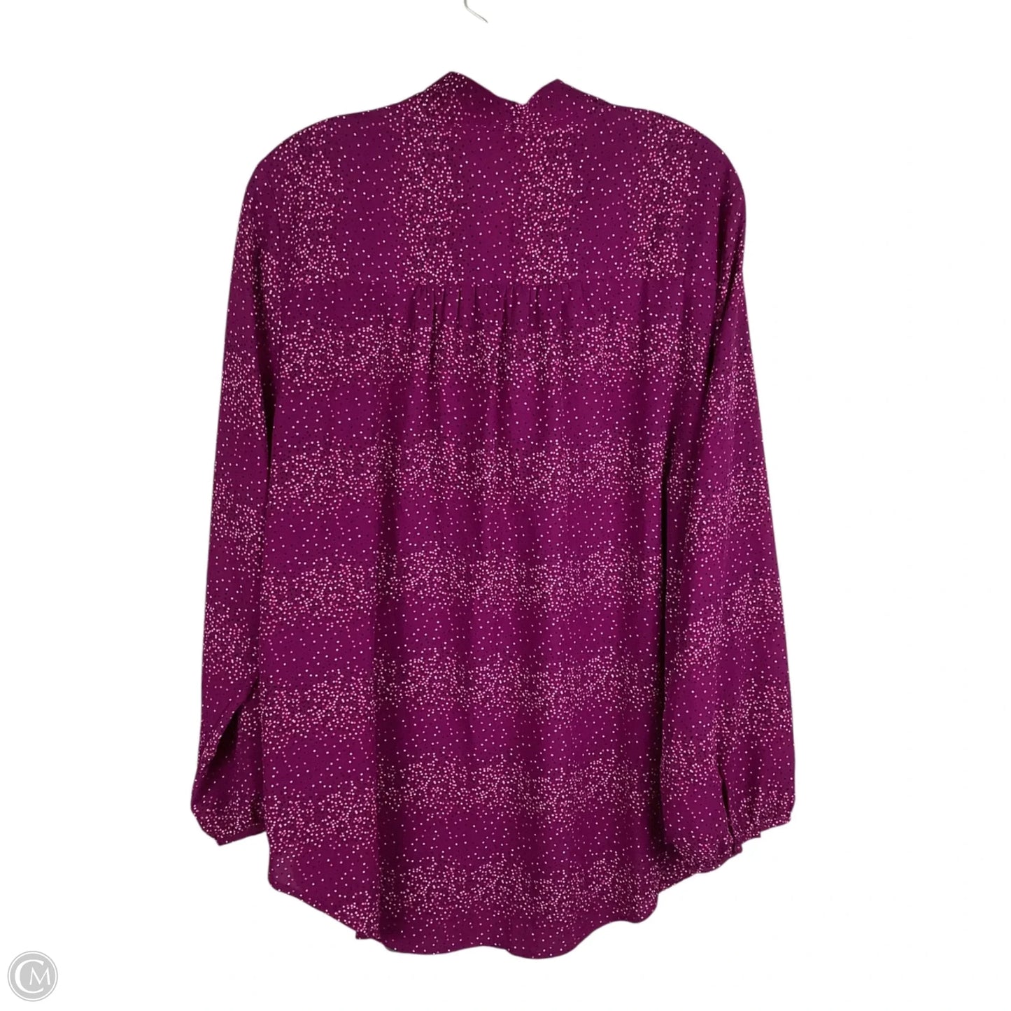 Top Long Sleeve By Evri In Purple, Size: 1x