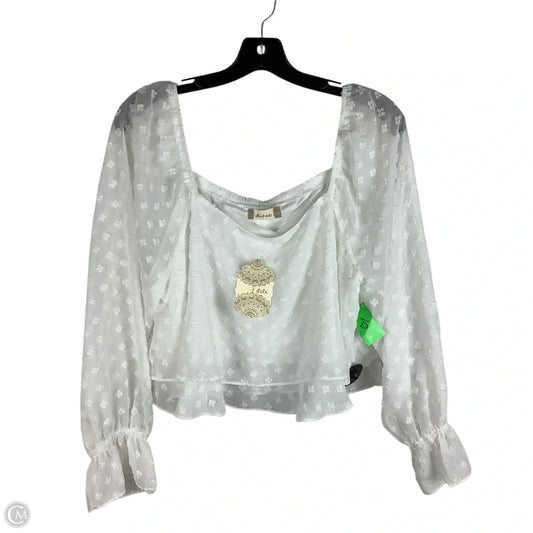 Top Long Sleeve By Altard State In White, Size: L