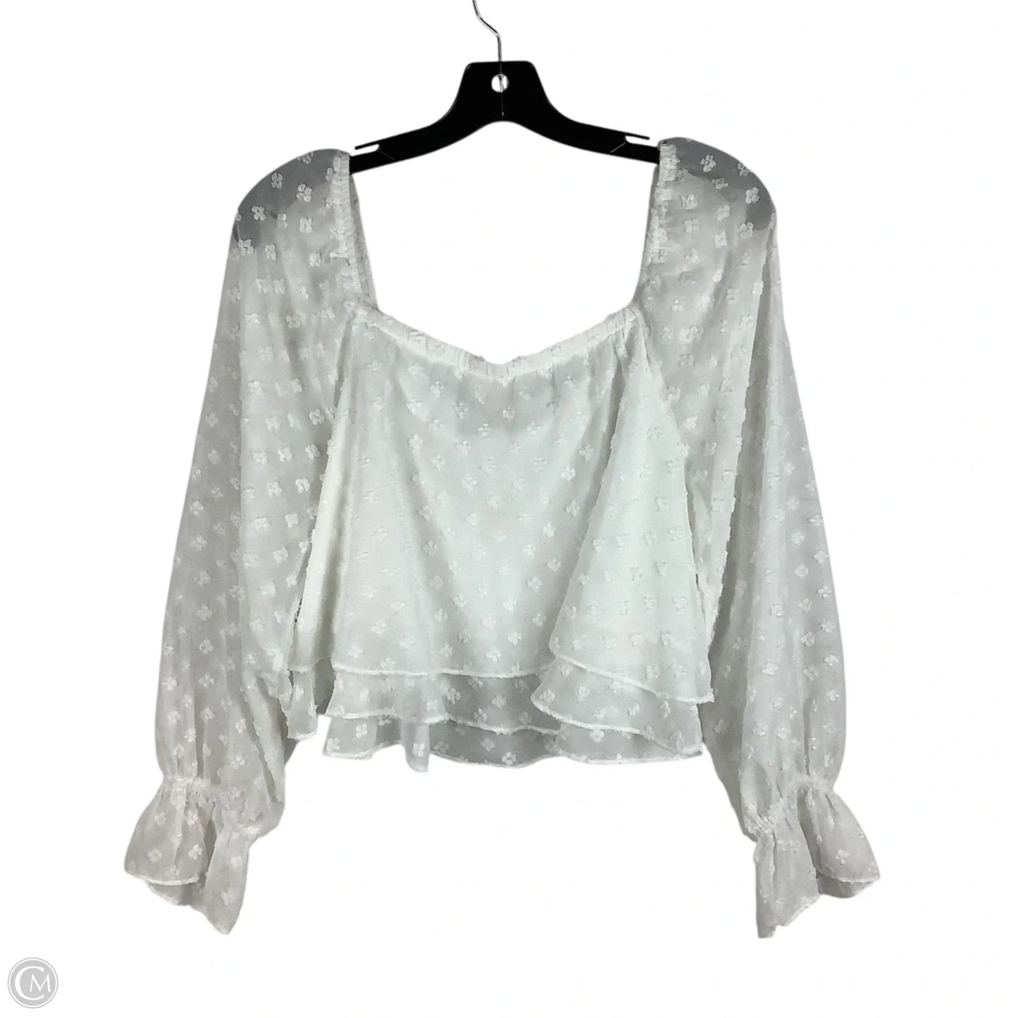 Top Long Sleeve By Altard State In White, Size: L