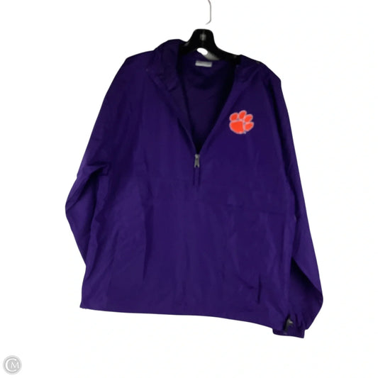Jacket Windbreaker By Champion In Purple, Size: M