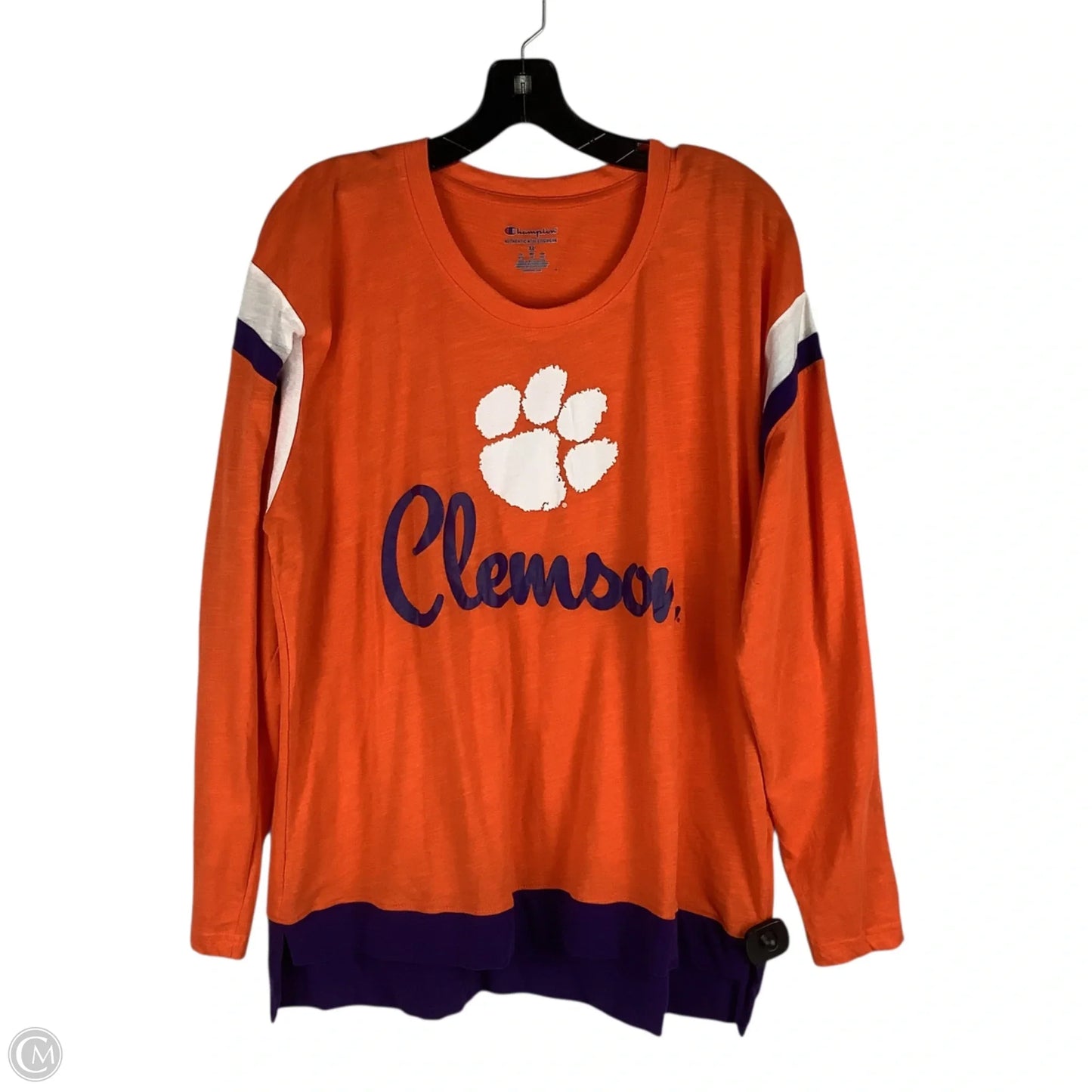 Top Long Sleeve By Champion In Orange, Size: Xl