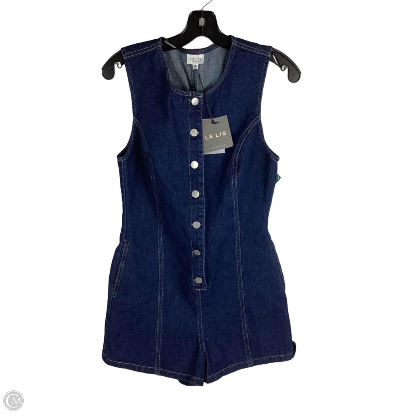 Romper By Le Lis In Blue Denim, Size: S