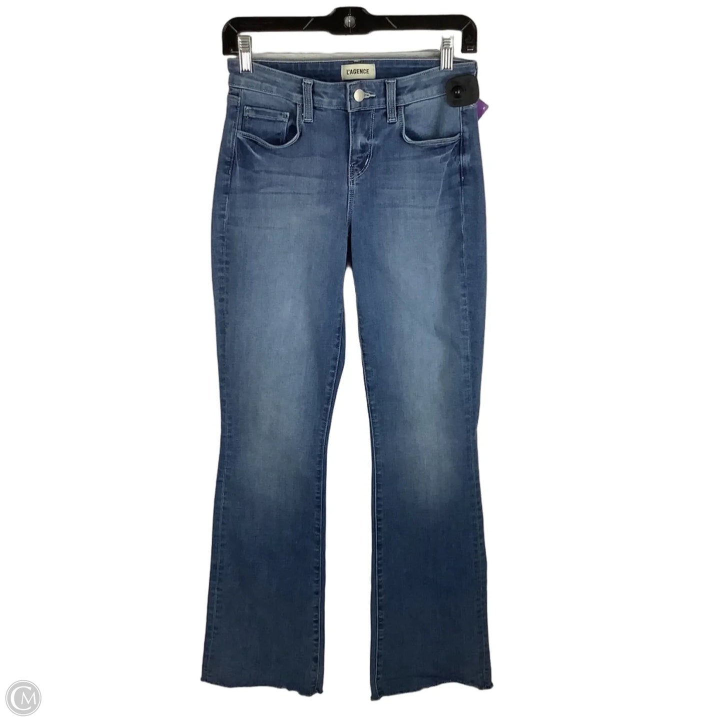 Jeans Straight By L Agence In Blue Denim, Size: 24