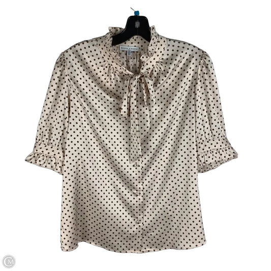 Top Short Sleeve By Maison Damelie In Polkadot Pattern, Size: M