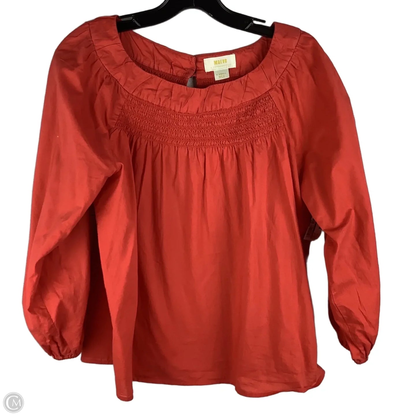 Top Long Sleeve By Maeve In Orange, Size: Xs
