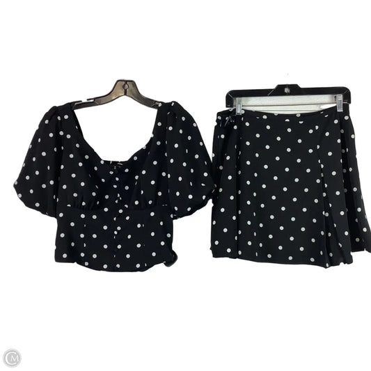 Skirt Set 2pc By Express In Polkadot Pattern, Size: M