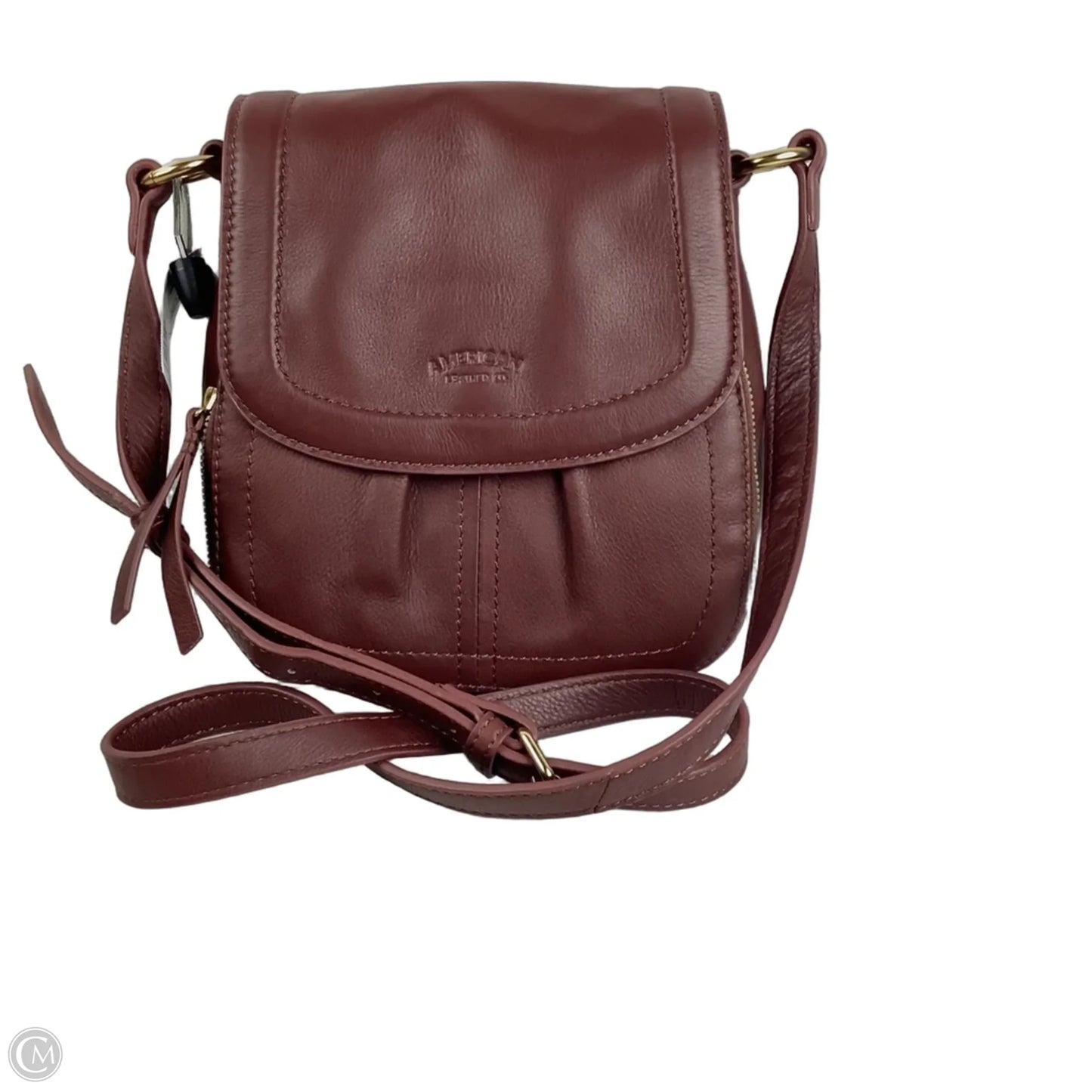 Crossbody Leather By American, Size: Medium