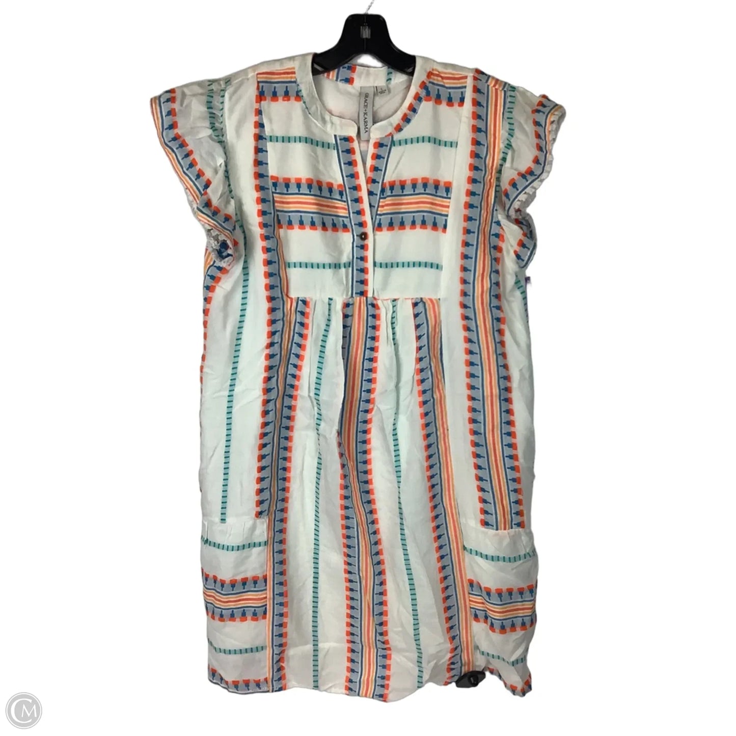 Dress Casual Midi By Grace + Karma In White, Size: L