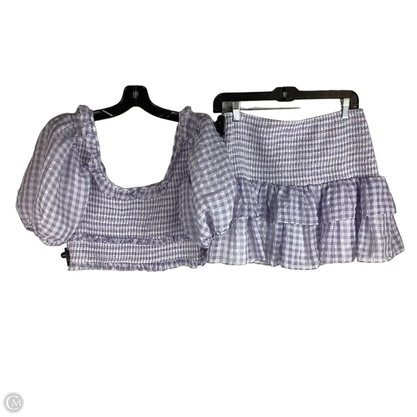 Skirt Set 2pc By Clothes Mentor In Purple, Size: L