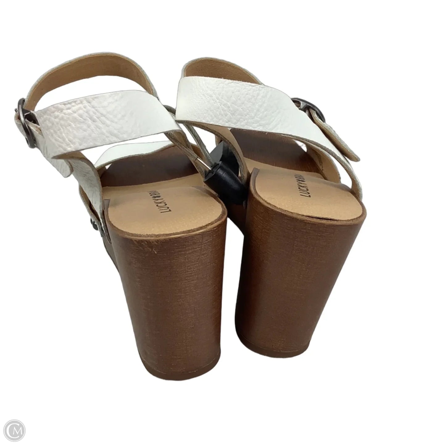 Shoes Heels Wedge By Lucky Brand In White, Size: 7