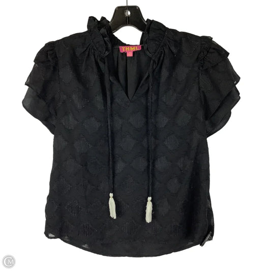 Top Short Sleeve By Thml In Black, Size: Xs