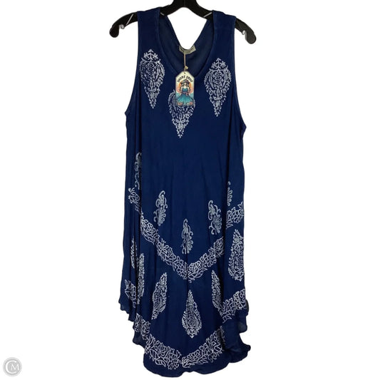 Dress Casual Midi By Clothes Mentor In Blue, EST XL