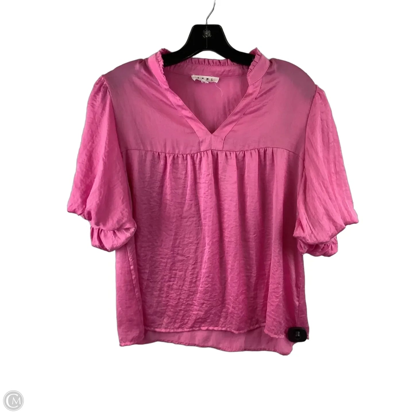 Top Short Sleeve By Thml In Pink, Size: M