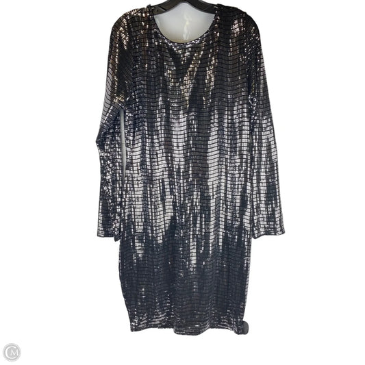 Dress Party Midi By Clothes Mentor In Silver, Size: 3
