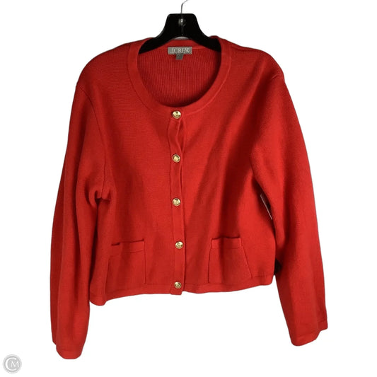 Cardigan By J. Crew In Red, Size: Xl