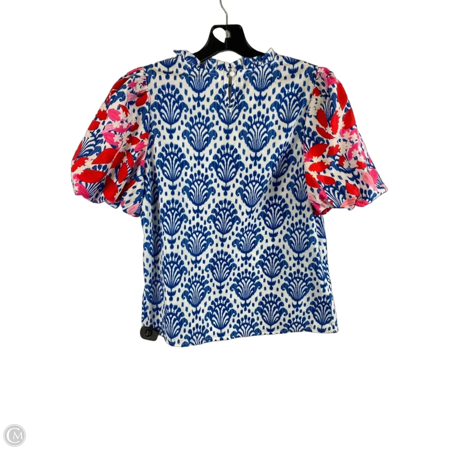 Top Short Sleeve By Clothes Mentor In Blue & Pink, Size: S