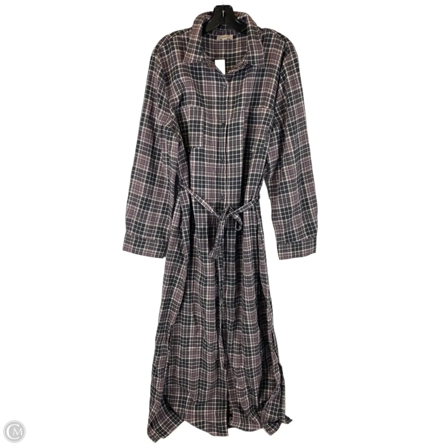 Dress Casual Maxi By Loft In Black & Purple, Size: Xl